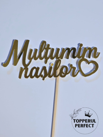 Happy Birthday - Topper Multimim Nasilor Auriu /1 Bucată