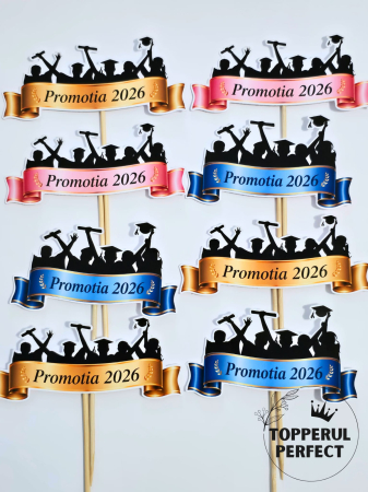 Absolvire Scoala - Set Toppere Etichete Promotia 2026