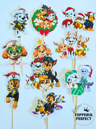 Toppere Craciun - Set Toppere Craciun Paw Patrols