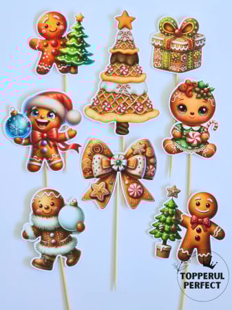 Toppere Craciun - Set Toppere Craciun Turta Dulce