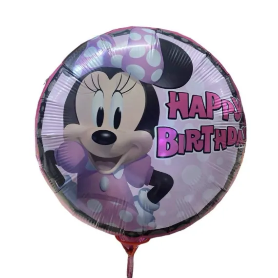 Baloane Petrecere Copii - Baloane Minnie Mouse Happy Birthday din Folie - Decoratiuni pentru Petreceri Copii si Aniversari Disney