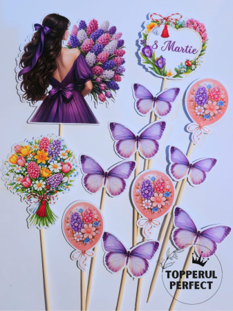 8 Martie - Toppere tort 8 martie – decor special pentru torturi de primavara MOV