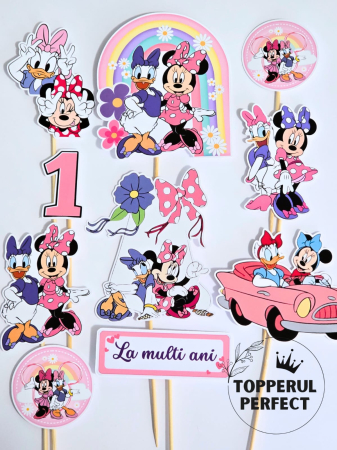 Toppere Minnie & Mickey - Toppere Tort Minnie si Daisy Disney | Decoratiuni Tort & Set Toppere Deco