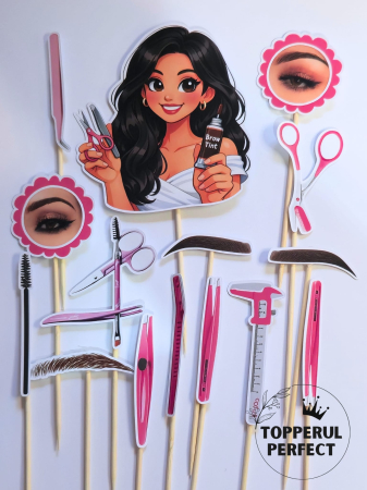 Toppere Torturi - Toppere brow artist sprancene – Decor tort beauty aniversar