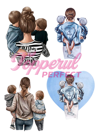 Diverse - Vafa Imprimata Silueta Mama + Copii