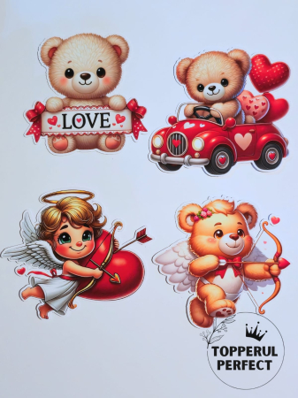 Valentines Day - Set Toppere Valentine’s Day Siluete Frontale