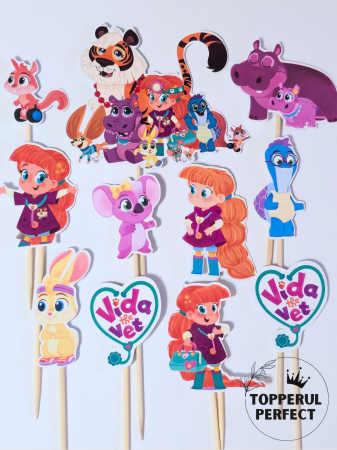 Toppere Torturi - Set Toppere Vida Doctorița Animalelor