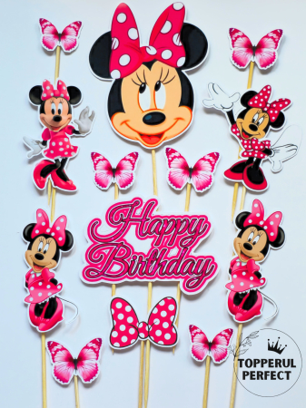 Toppere Desene Animate - Set Toppere Minnie Mouse Fucsia