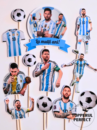 Toppere Sport - Toppere tort Messi Argentina – Decor tort fotbal Messi