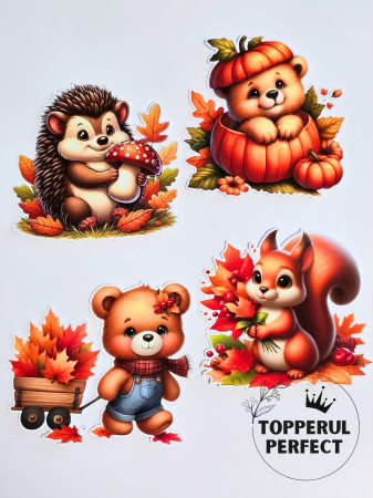 TOAMNA - Toppere Tort Siluete Animale Toamna | Decoratiuni Tort