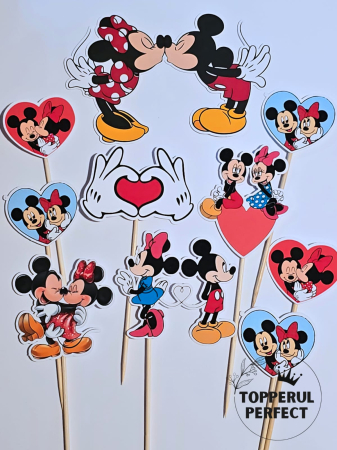 Valentines Day - Set Toppere Valentine’s Day Mickey & Minnie