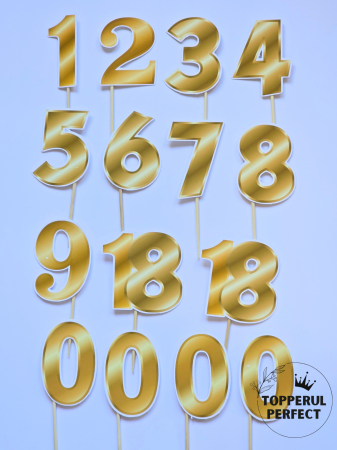 Cifre - Set Toppere Cifre Aurii