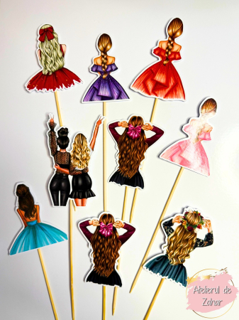 Toppere Femei - Set Toppere Siluete Femei 1