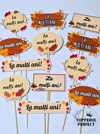 TOAMNA - Toppere Tort La Multi Ani de Toamna | Decoratiuni Tort Aniversar