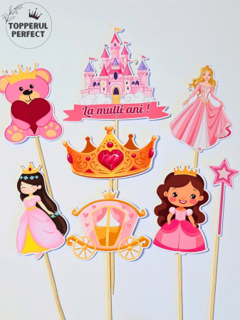 Toppere Printese - Set Toppere Casetel + Coroana