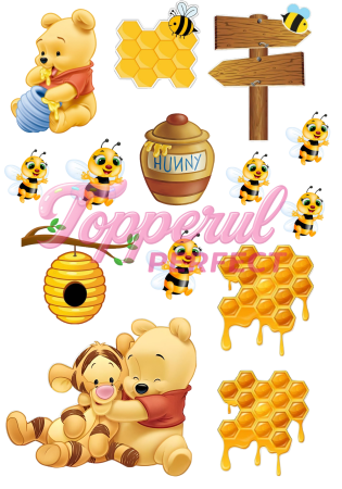 Vafe - Vafa Imprimata Winnie de Pluș