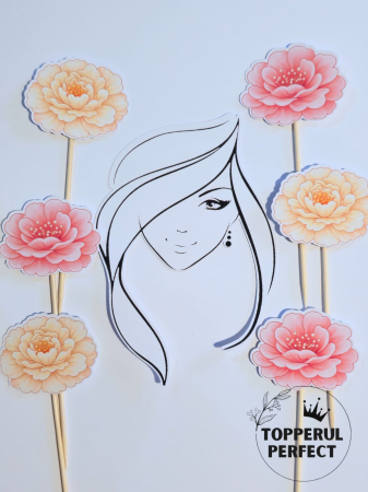 Toppere Femei - Set Toppere Silueta + Flori