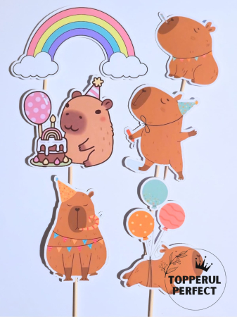 Toppere Torturi - Set Toppere Capybara 2