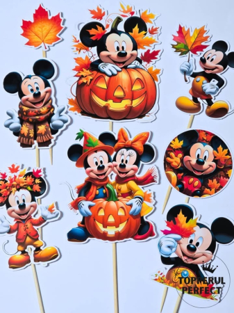 TOAMNA - Toppere Tort Minnie si Mickey Mouse Toamna | Decoratiuni Tort