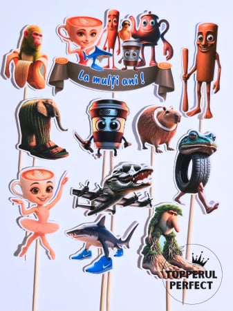 Toppere Torturi - Set Toppere Echipa BrainRoot