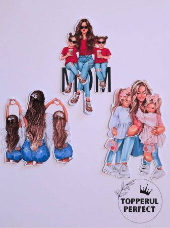 Toppere Femei - Toppere Tort Mama Fiica – Decor Tort Emotiv