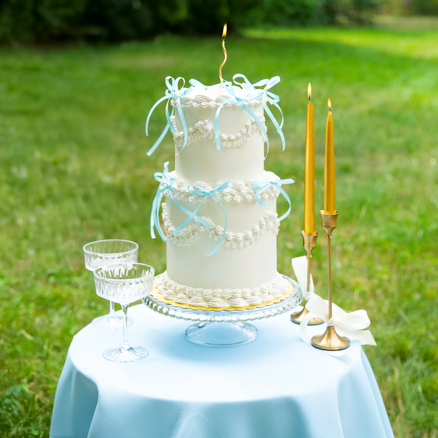 FUNDITE TORT - Set 10 Fundite ALBASTRE pentru Decor Tort | Decoratiuni Elegante pentru Tort si Candy Bar