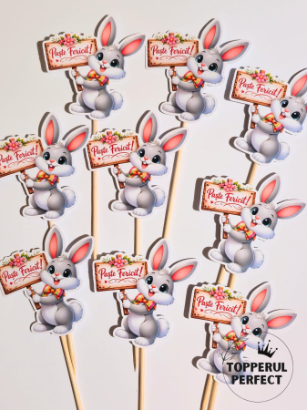 Toppere Tort de PASTE - Toppere Tort Iepurasi Paste – Decor Tort Paste Cu Iepurasi