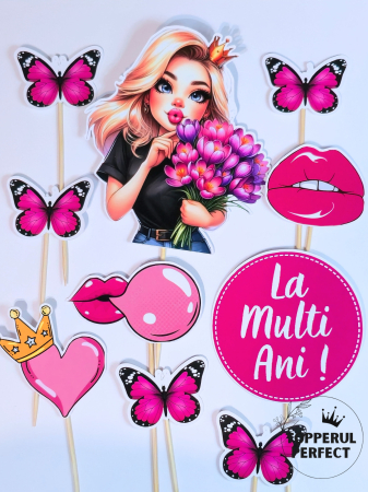 Toppere Printese - Set Toppere Fete + Buze