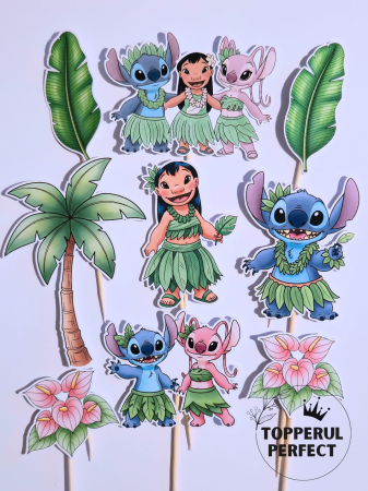 Toppere Torturi - Toppere Stitch Angela Lillo in jungla mat – Decor tort copii