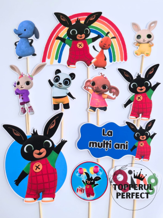 Toppere Baieti - Toppere Tort Bing Iepurasul – Set Aniversar Copii Decor