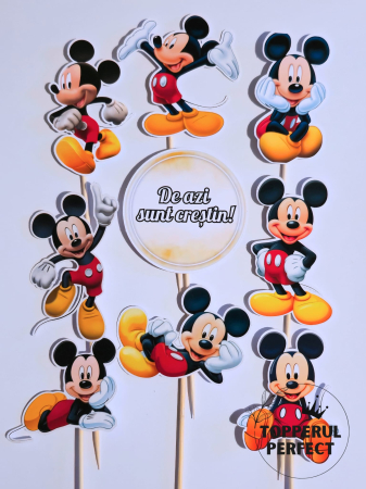 Toppere Torturi - Toppere Tort Mickey Mouse Botez – Decor Tort Botez