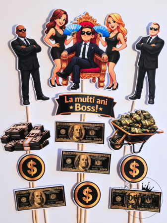 Toppere Masini - Toppere tort Boss – Decor tort tematic Boss pentru aniversari