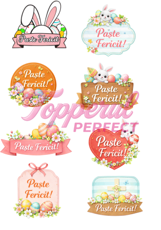 Vafe - Vafa Imprimata Etichete cu Paste Fericit