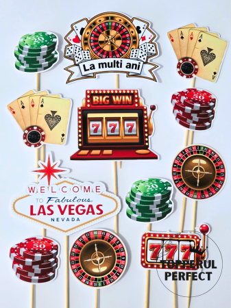 Toppere Torturi - Toppere Tort Cazino - Pacanele si Jocuri de Noroc - Decor Casino