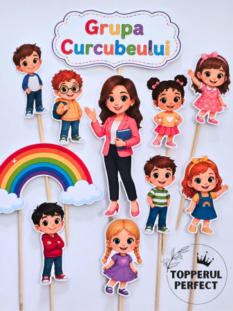 Absolvire Scoala - Set Toppere Grupa Curcubeului Gradinita si Educatoare