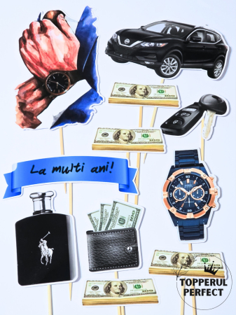 Toppere Torturi - Set Toppere Barbati Albastru