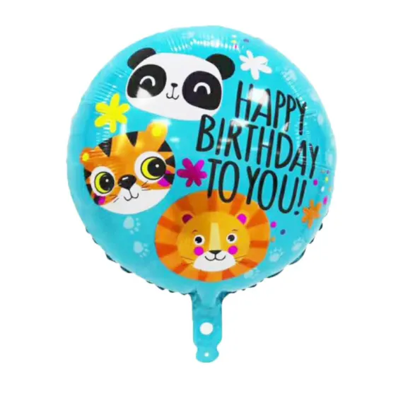 Baloane Jungla Happy Birthday din Folie - Decoratiuni pentru Petreceri Copii si Aniversari Safari