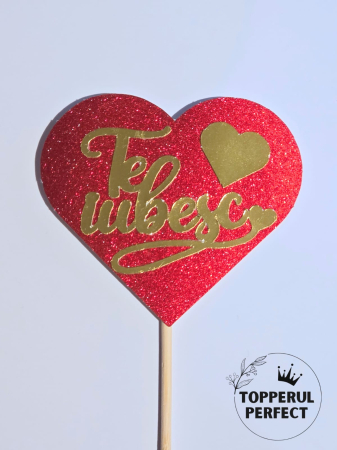 Valentines Day - Topper Inima Te Iubesc /1 Bucată