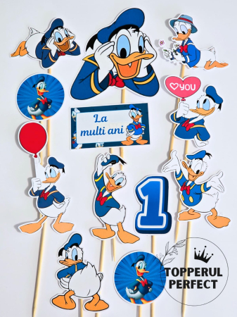 Toppere Diverse - Toppere Tort Donald Duck Disney | Decoratiuni Tort & Set Toppere Deco