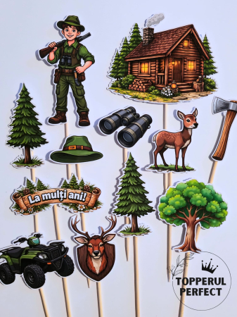 Toppere Torturi - Set Toppere Vanatoare cu Atv