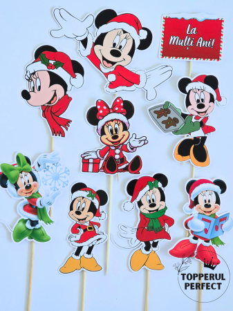 Toppere Craciun - Set Toppere Craciun cu Minnie Mouse