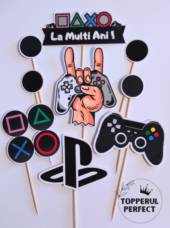 Toppere Meserii - Toppere Tort PlayStation PS 5 – Decor Tort Gaming