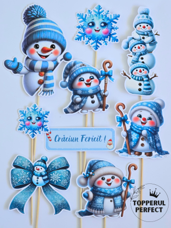 Toppere Craciun - Set Toppere Craciun Albastru