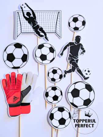 Toppere Sport - Toppere Tort Fotbal Portar Minge – Decor Tort Sportiv