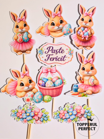 Toppere Tort de PASTE - Toppere Tort Iepurasi De Paste – Decor Tort Paste Tematic