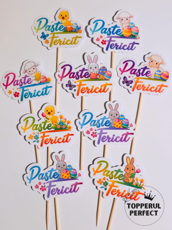 Toppere Tort de PASTE - Toppere Paste Fericit Pentru Tort – Decor Tort Paste Elegant