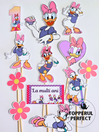Toppere Minnie & Mickey - Toppere Tort Daisy Duck | Decoratiuni Tort & Set Toppere Deco