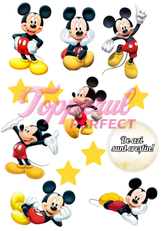 Diverse - Vafa Imprimata Mickey Mouse - De azi sunt crestin