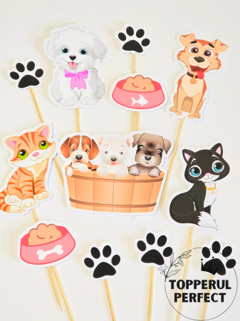 Toppere Animale - Set Toppere Pisici + Caini