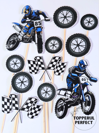 Toppere Torturi - Set Toppere Moto Albastru